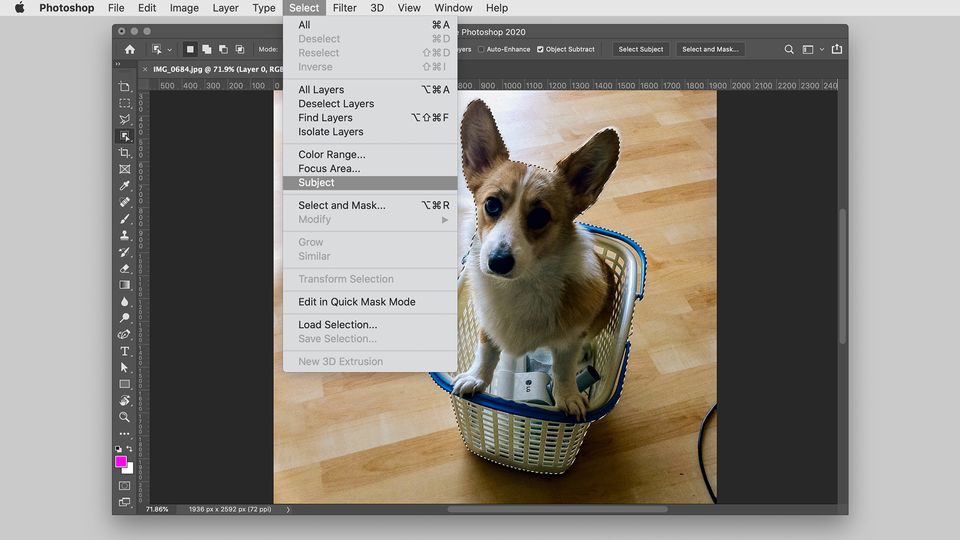 Select Subject - Adobe Photoshop